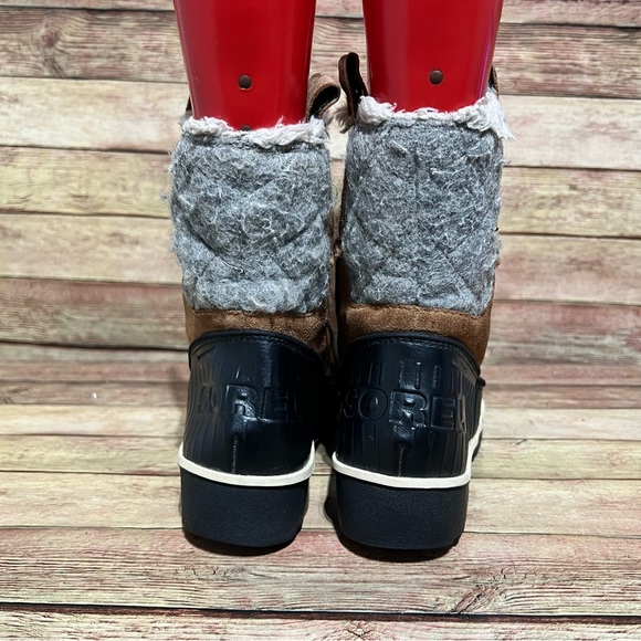 Sorel Brown Leather Tivoli Pull Up Boots - Picture 6 of 9